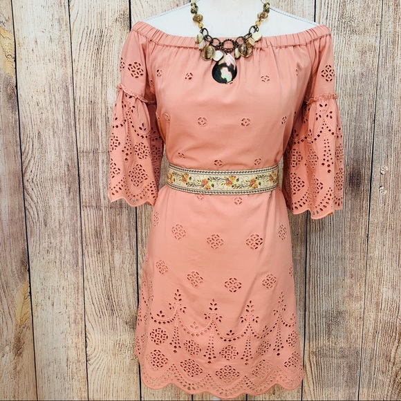 Women’s Madewell Blush Eyelet Off Shoulder Dress - Picture 2 of 7